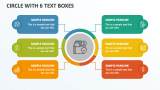 Circle with 6 Text Boxes - Slide 1