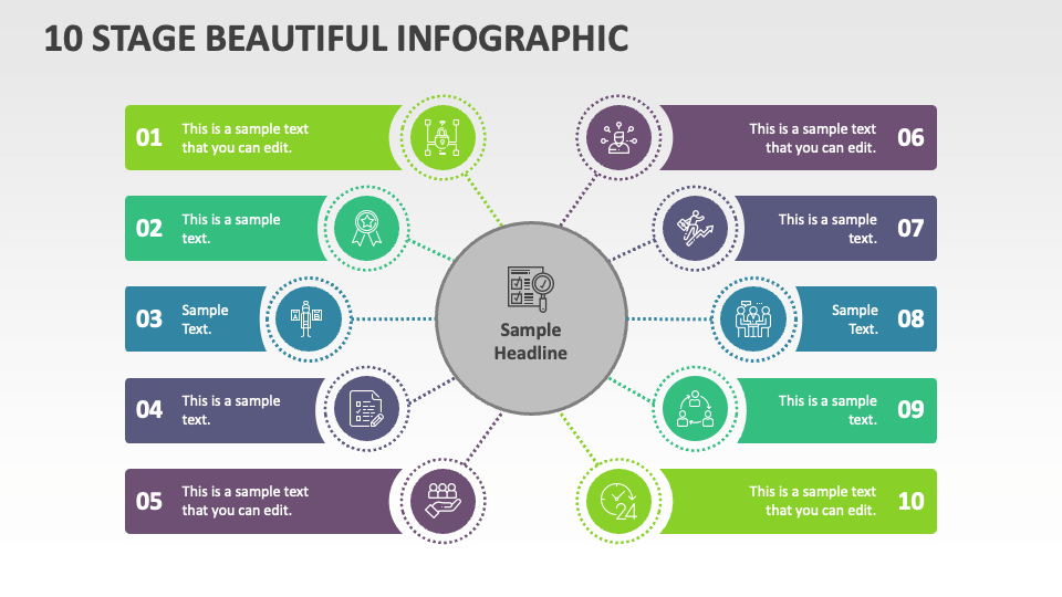 10 Stage Beautiful Infographic - Slide 1