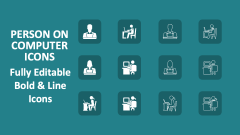 Person On Computer Icons - Slide 1