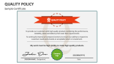 Quality Policy (Sample Certificate) - Slide 6