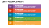 List of Accomplishments - Slide 5