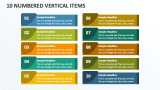 10 Numbered Vertical Items - Slide 1