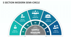 5 Section Modern Semi-circle - Slide 1