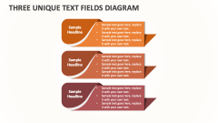 Three Unique Text Fields Diagram - Slide 1