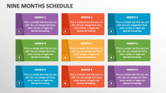 Nine Months Schedule - Slide 1