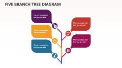 Five Branch Tree Diagram - Slide 1