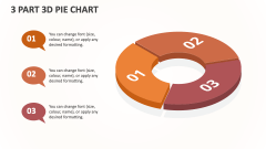 3 Part 3D Pie Chart - Slide 1