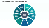 Nine Part Circle Infographic - Slide 1