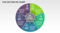Five Section Pie Chart - Slide 1