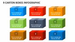9 Carton Boxes Infographic - Slide 1