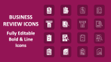 Business Review Icons - Slide 1