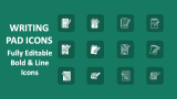 Writing Pad Icons - Slide 1