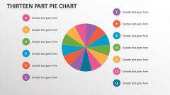 Thirteen Part Pie Chart - Slide 1