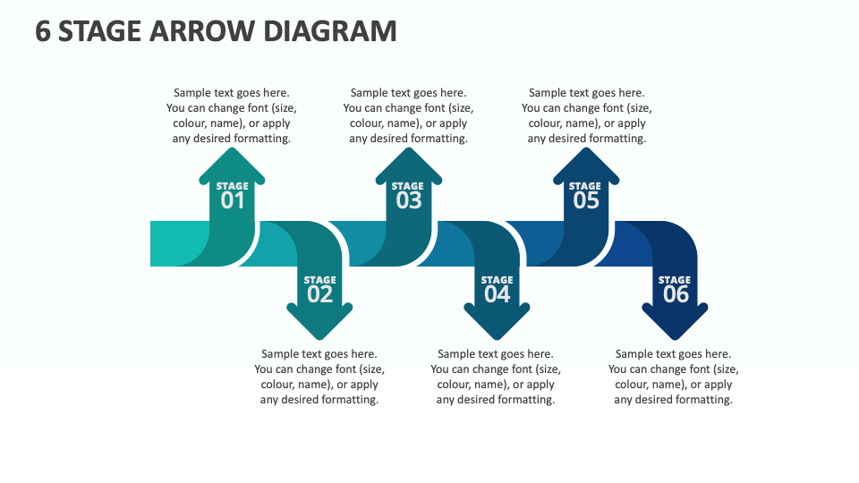 6 Stage Arrow Diagram - Slide 1