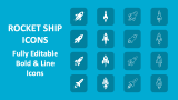 Rocket Ship Icons - Slide 1