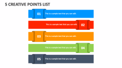 5 Creative Points List - Slide 1