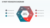 6 Part Hexagon Diagram - Slide 1