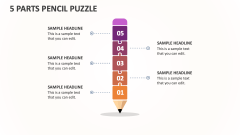 5 Parts Pencil Puzzle - Slide 1