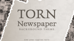 Torn Newspaper Background Theme - Slide 1