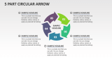 5 Part Circular Arrow - Slide 1