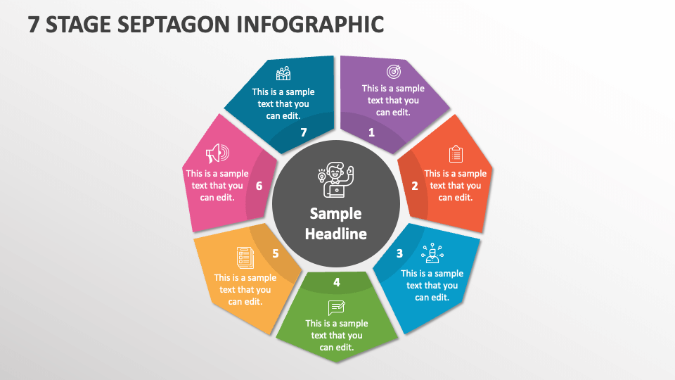 7 Stage Septagon Infographic - Slide 1