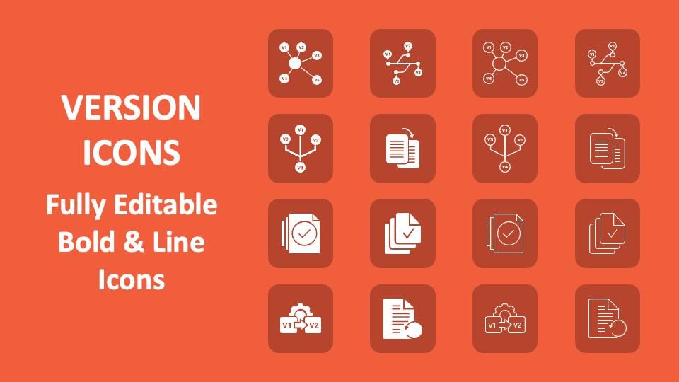 Version Icons for Google Slides and PowerPoint