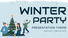 Winter Party Presentation Theme - Slide 1