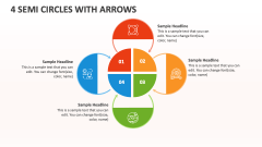 4 Semi Circles with Arrows - Slide 1