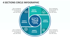 4 Sections Circle Infographic - Slide 1
