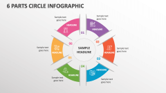 6 Parts Circle Infographic - Slide 1