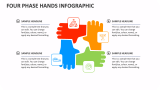 Four Phase Hands Infographic - Slide 1