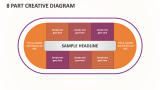 8 Part Creative Diagram - Slide 1