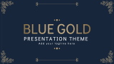 Blue Gold Presentation Theme - Slide 1