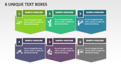 6 Unique Text Boxes - Slide 1