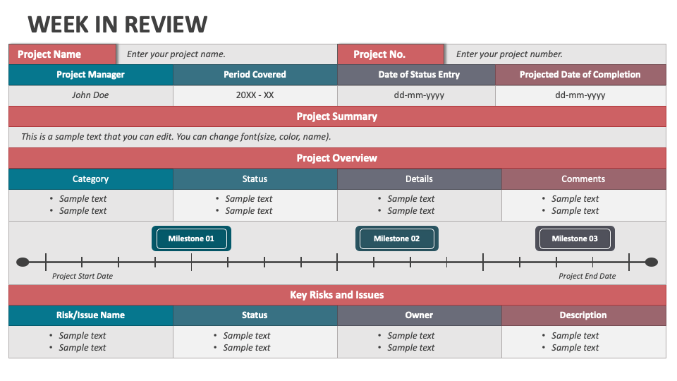 Week in Review PowerPoint and Google Slides Template - PPT Slides