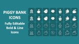 Piggy Bank Icons - Slide 1