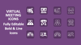 Virtual Meeting Icons - Slide 1