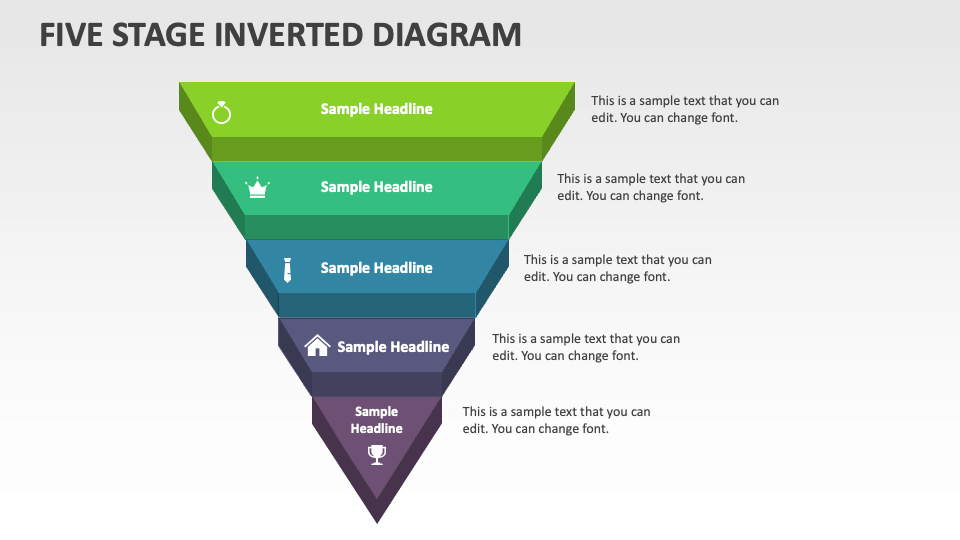 Five Stage Inverted Diagram - Slide 1