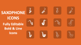 Saxophone Icons - Slide 1