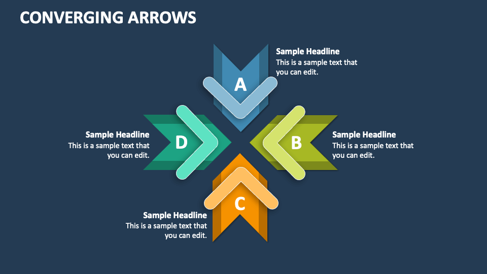 Converging Arrows PowerPoint and Google Slides Template - PPT Slides
