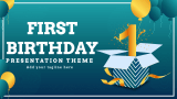 First Birthday Presentation Template - Slide 1