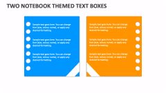 Two Notebook Themed Text Boxes - Slide 1