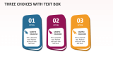 Three Choices with Text Box - Slide 1