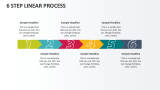 6 Step Linear Process - Slide 1
