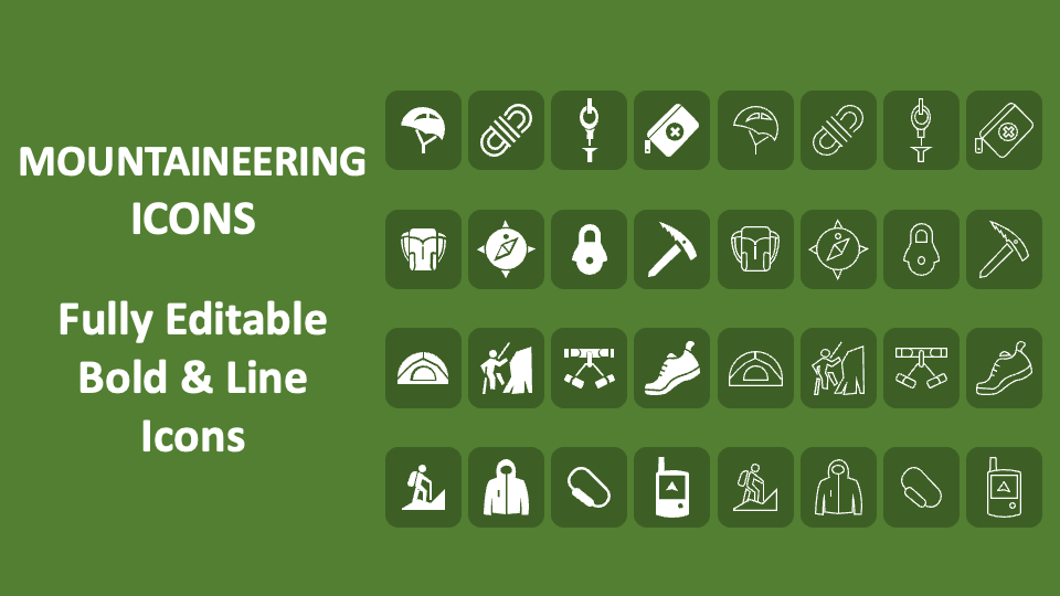 Mountaineering Icons - Slide 1