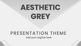 Aesthetic Grey Presentation Theme - Slide 1