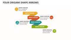 Four Origami Shape Arrows - Slide 1