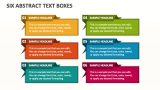 Six Abstract Text Boxes - Slide 1