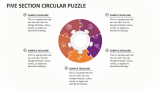 Five Section Circular Puzzle - Slide 1