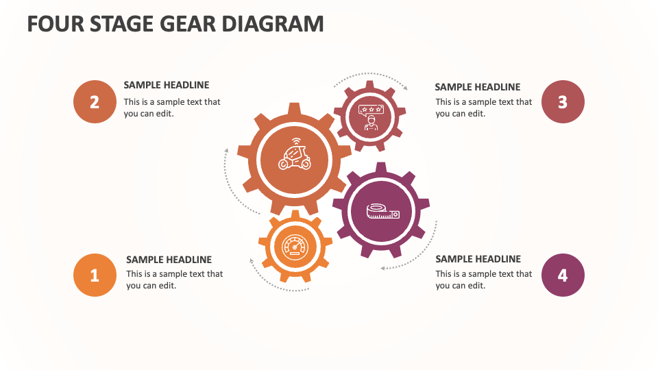 Four Stage Gear Diagram - Slide 1